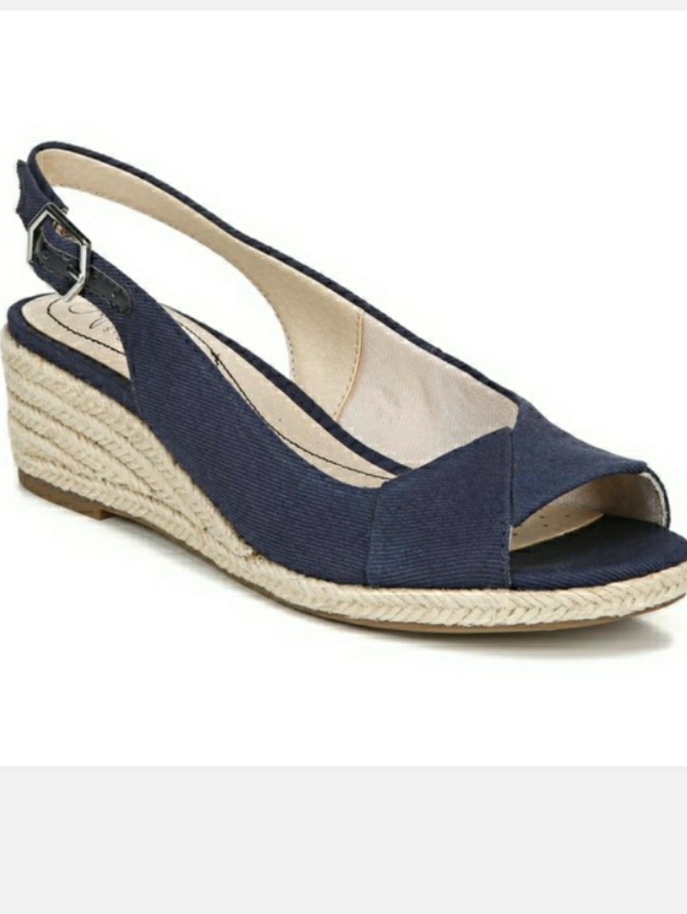 LifeStride Soft System Socialite Espadrille Wedge Sandal, Size 5M, NIB
